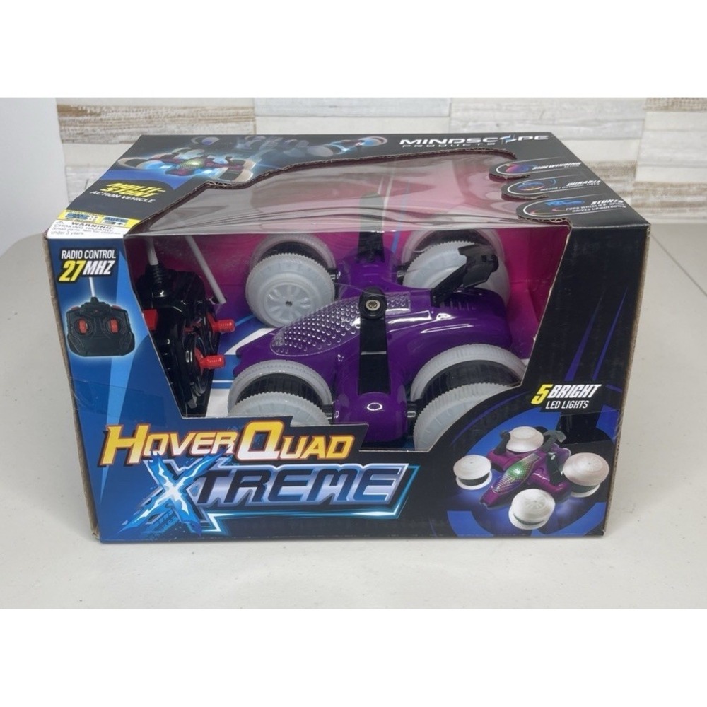 Mindscope HoverQuad Xtreme Multi Stunt RC Car Purple Indoor/Outdoor NIB